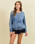 Lorena Denim Bomber Jacket