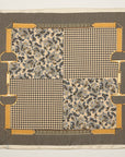 Vintage Chain & Paisley Print Square Scarf