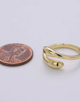 Simple Minimalist Gold Filled Wrapped Adjustable Ring