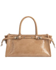 Rhonda Tan Recycled Vegan Leather Top Handle Bag - Cloth + Cabin