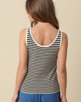 Eden Striped Button-Front Tank