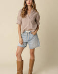 Anni Gingham Puff Sleeve Blouse