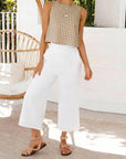 Gabriela Plaid Button Tank