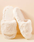 Plush Faux Fur Slide Slippers