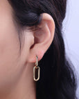 Dangle Link Chain Hoop Earrings - Cloth + Cabin