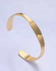 24K Gold Filled Minimalist Band Cuff Bracelet - Cloth + Cabin