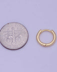 Tiny Gold Huggie Earring 12mm Mini Huggie