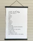 Handmade Paper Print, Recipe for Life Inspirational Sign - Cloth + Cabin