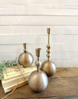 Medium Stacked Orb Taper Candle Holder