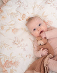 Violet Knitted Teddy Bear Lovie Blanket