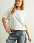 Baylee Short Sleeve Linen Knitted Top