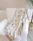 Avery Organic Cotton Knitted Baby Blanket (Poppy)