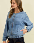 Lorena Denim Bomber Jacket