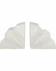 Marble Fluted Bookends / Set of 2 - Cloth + Cabin