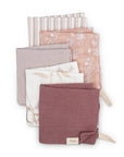 Violet 5-Piece Cotton Baby Washcloth Set