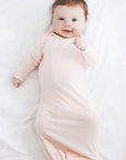 Blush Pink Bamboo Knotted Gown