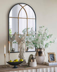 Terracotta Jug Vase w/ Metallic Bronze & Natural Tan