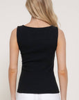 Pamela Sleeveless Boat Neck Top