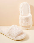 Plush Faux Fur Slide Slippers