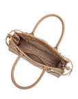 Rhonda Tan Recycled Vegan Leather Top Handle Bag - Cloth + Cabin