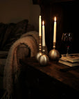 Large Stacked Orb Taper Candle Holder