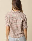 Anni Gingham Puff Sleeve Blouse