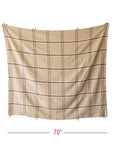 Mel Farmhouse Plaid Oversized Throw Side Fringe