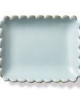 Scallop Rectangle Light Blue Trinket Dish