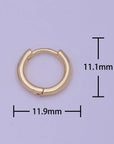 Tiny Gold Huggie Earring 12mm Mini Huggie