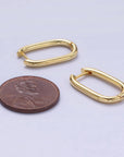 Oblong Huggie Earrings - Cloth + Cabin