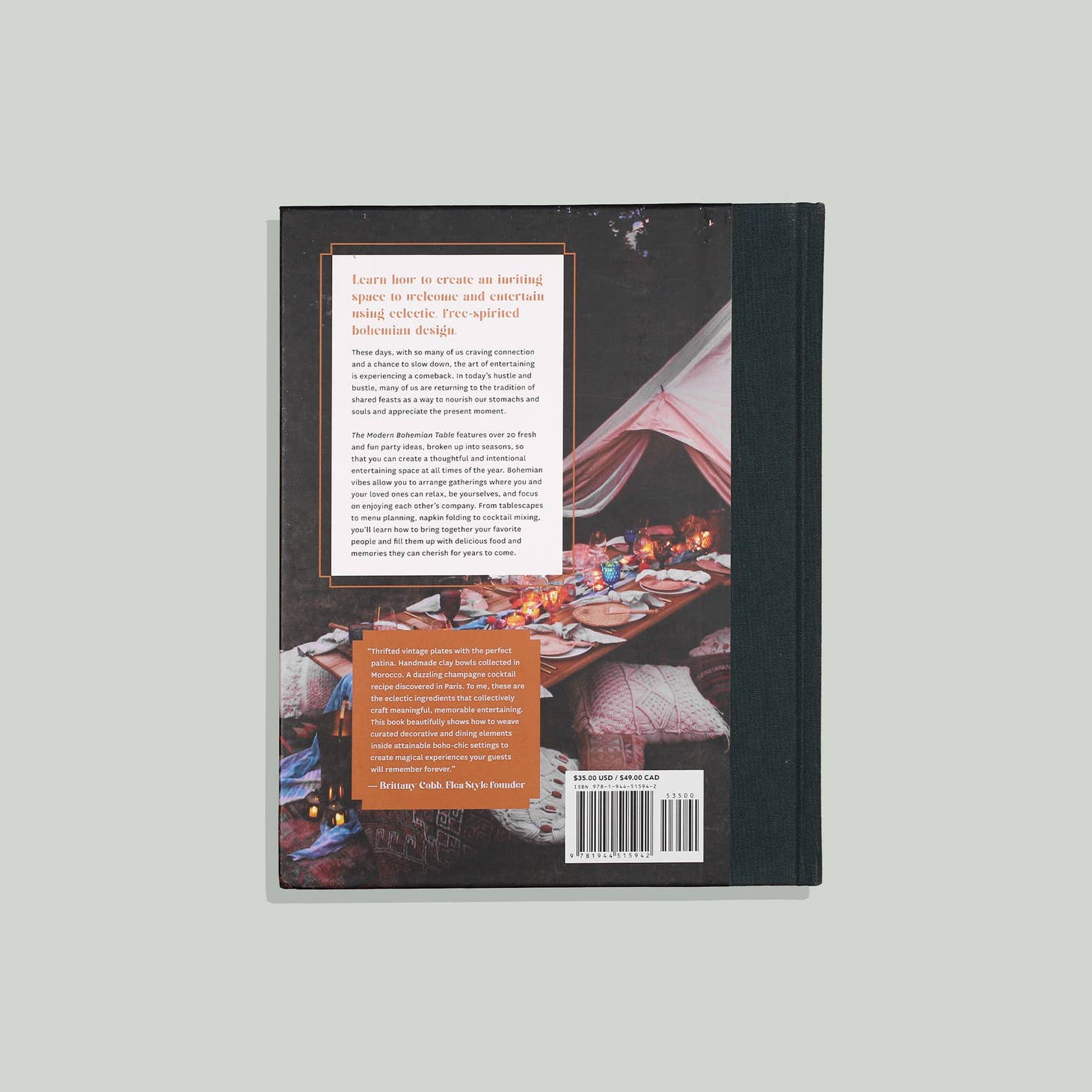 The Modern Bohemian Table: Gather and Entertain Hardcover Book - Cloth + Cabin