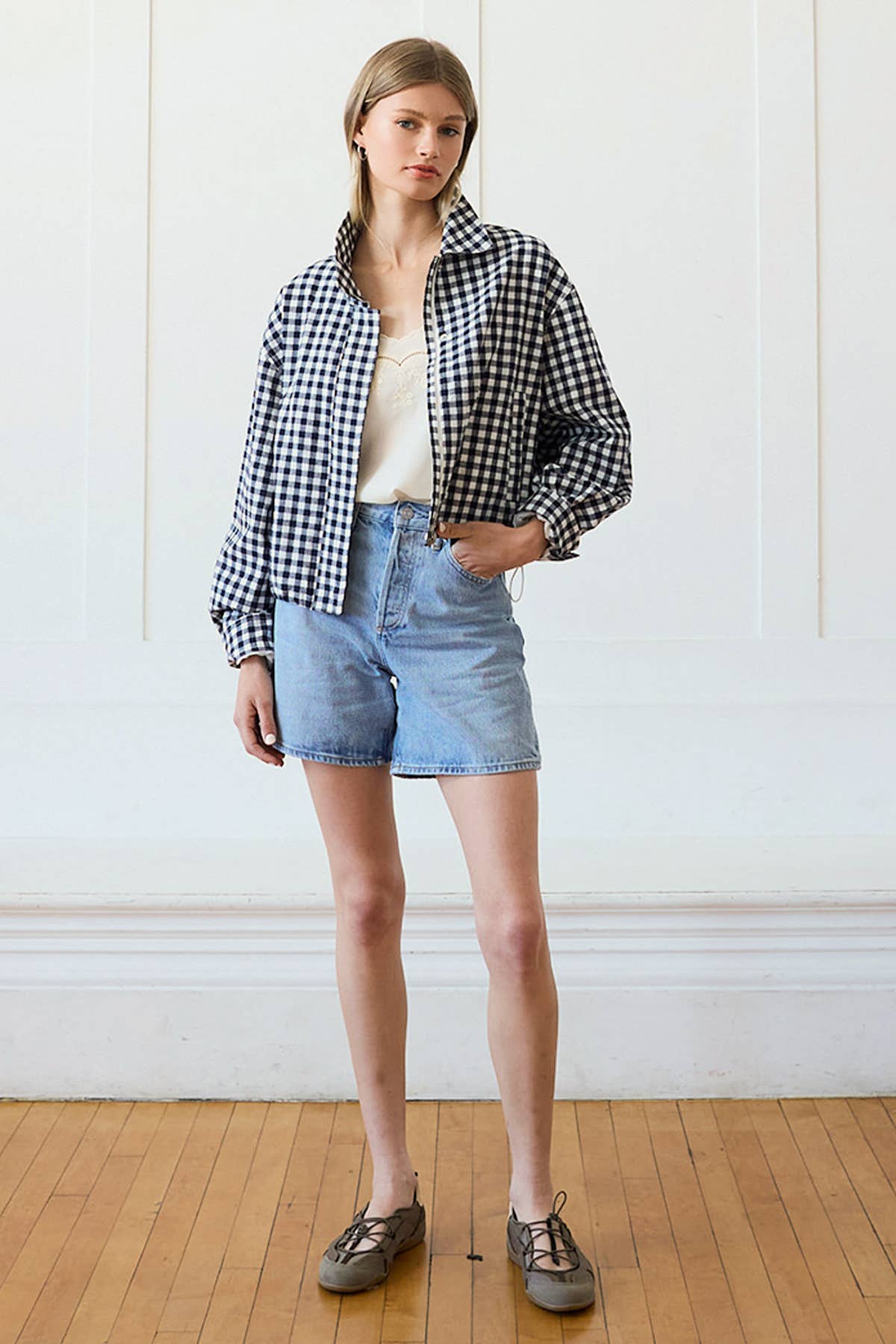 Leilani Gingham Zip Jacket