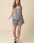 Myah Gingham Drawstring Shorts