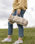 Mel Farmhouse Plaid Oversized Throw Side Fringe