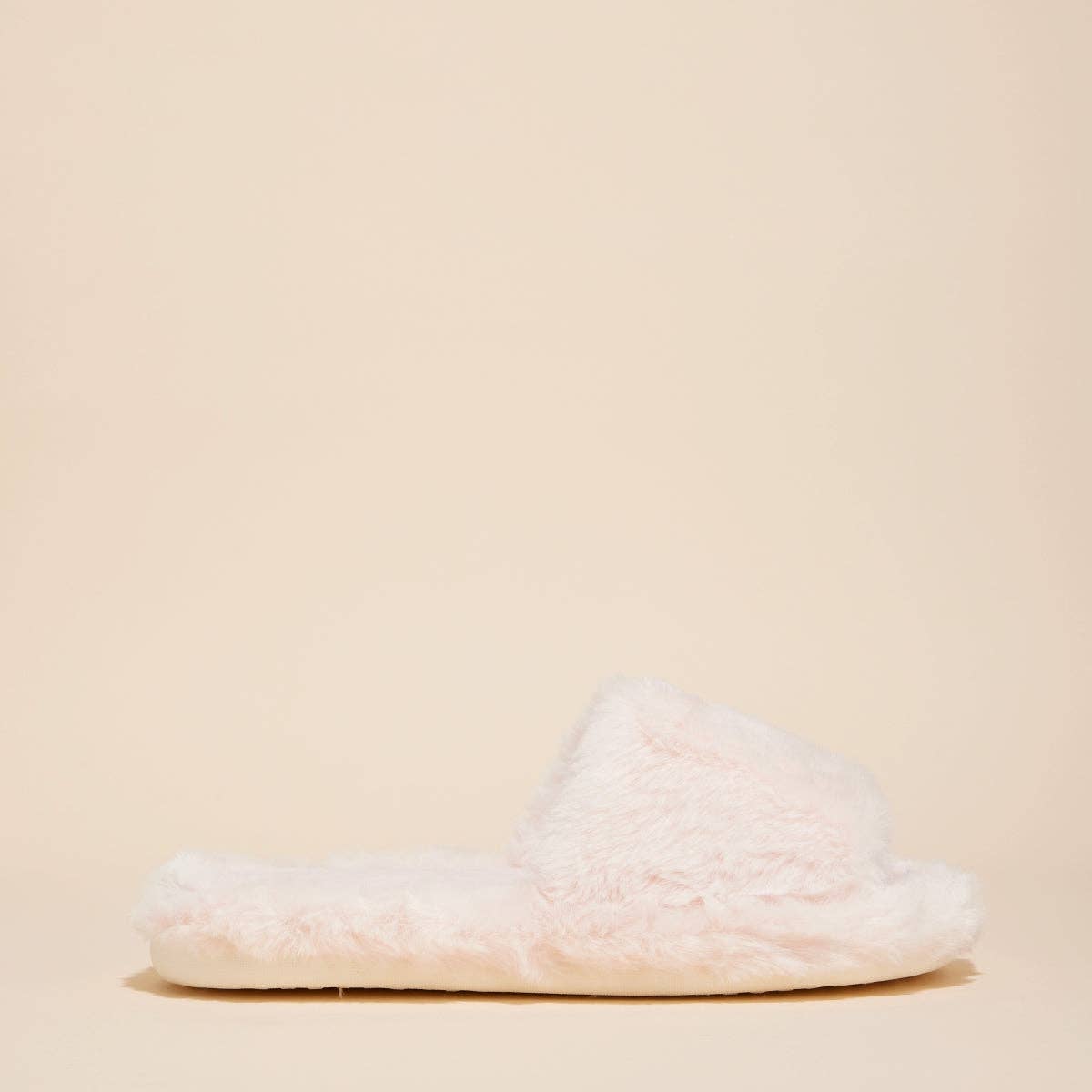 Plush Faux Fur Slide Slippers