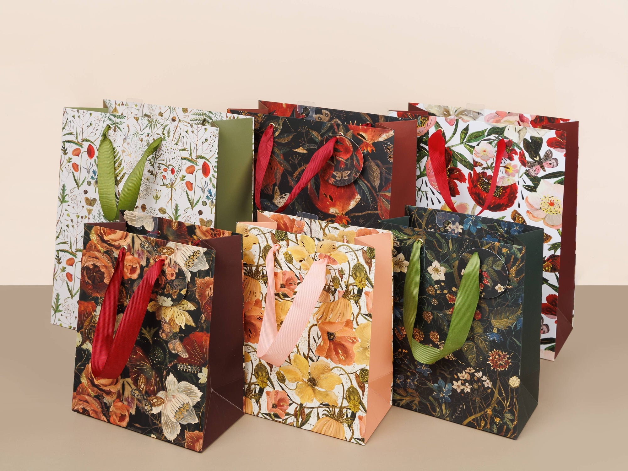 Medium Gift Bag - Peonies - Cloth + Cabin