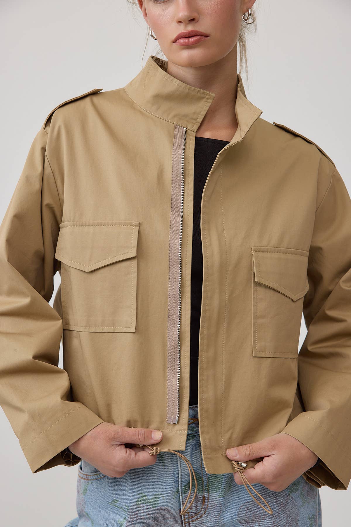 Monique Modern Cropped Utility Jacket - Cloth + Cabin