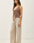 Kyra 29"  Striped Linen Pants - Cloth + Cabin