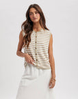 Nyasia Button-Up Sweater Tank - Cloth + Cabin