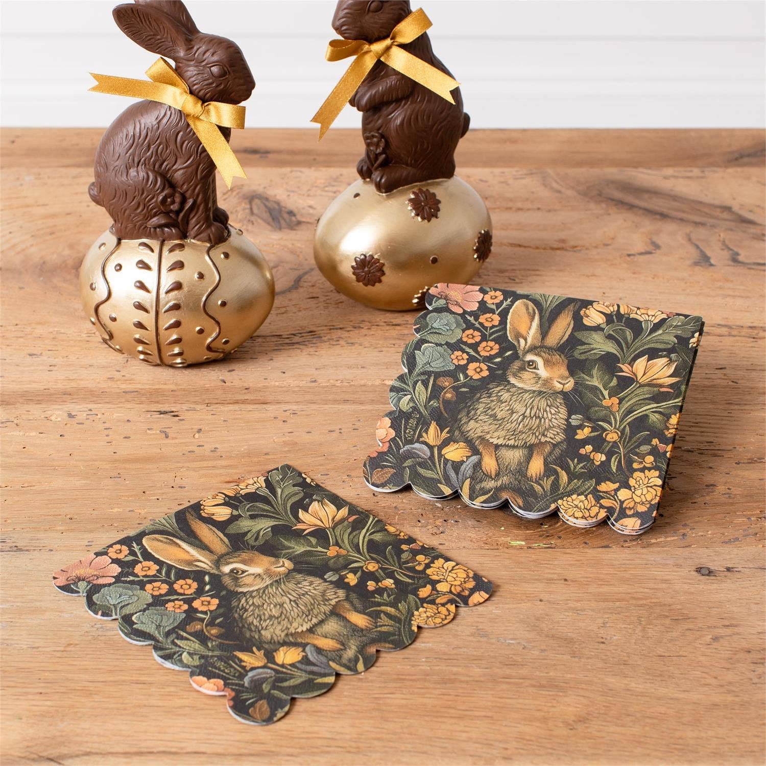 Woodland Rabbit Beverage Napkins - Cloth + Cabin