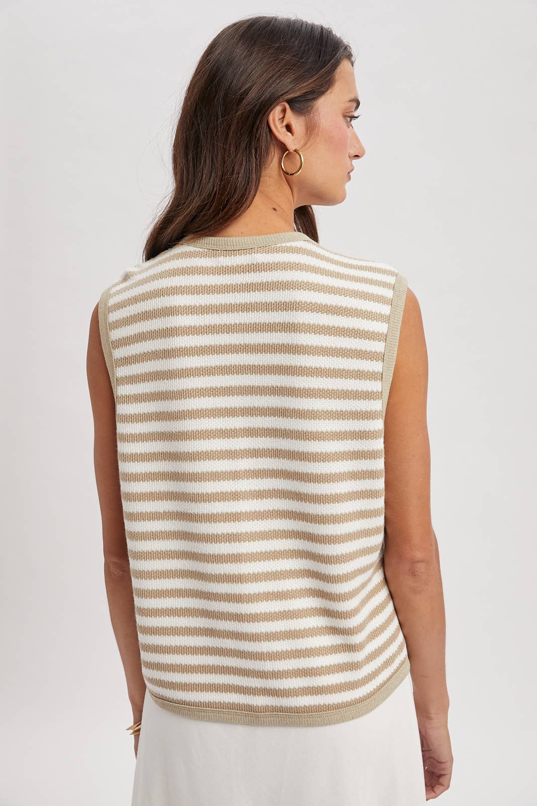 Nyasia Button-Up Sweater Tank - Cloth + Cabin