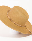 Straw Braided Rope Strap Sun Hat