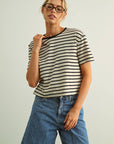 Nancy Essential Stripe Ringer Tee