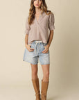 Anni Gingham Puff Sleeve Blouse