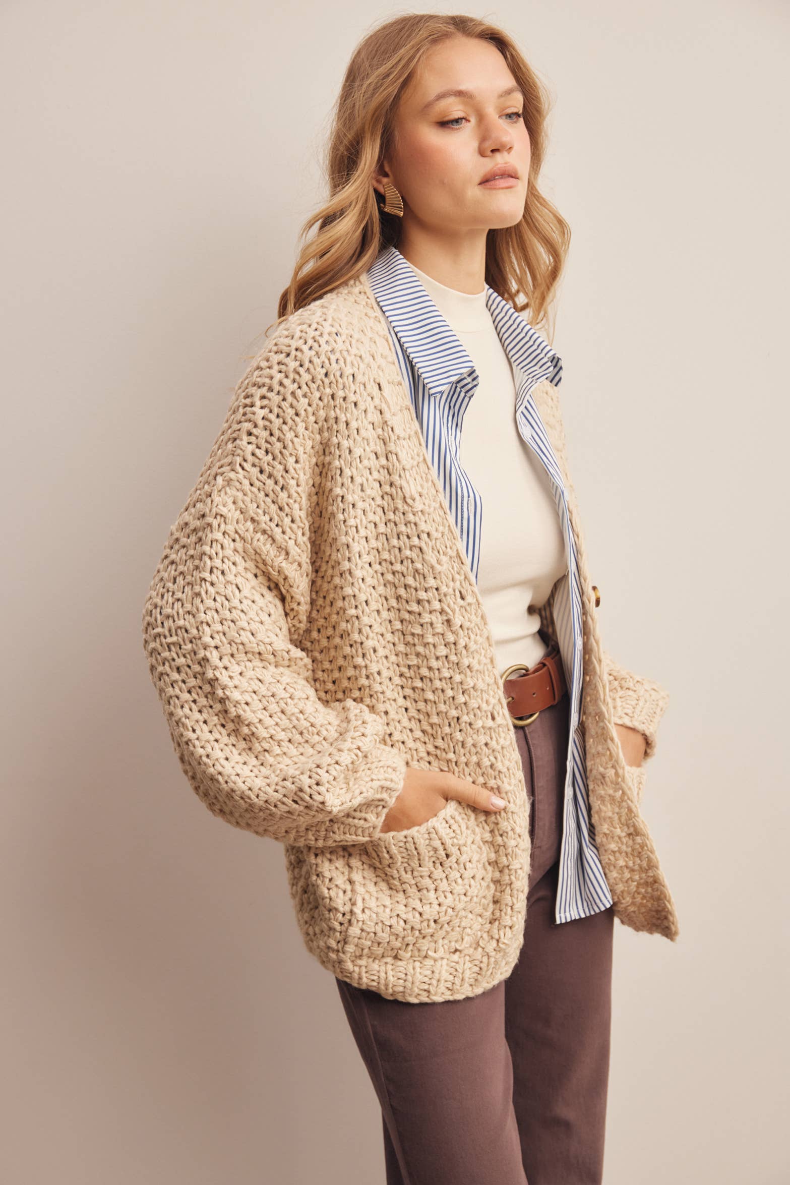 Aliza Handmade Chunky Knit Cardigan