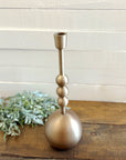 Large Stacked Orb Taper Candle Holder