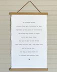 Handmade Paper Print, Invisible Thread Inspirational Sign - Cloth + Cabin