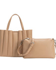 Adela Nude Recycled Vegan Leather Tote Bag - Cloth + Cabin