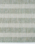 3x5 Ocean Striped Green Cream Indoor/Outdoor Area Rug