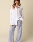 Victoria Sky Linen Wide Leg Pants